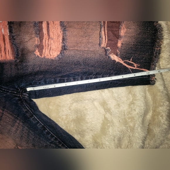 D.A.S.H American Designer Pink Dyed Distressed Jean Shirts Sz32 - Picture 3 of 6